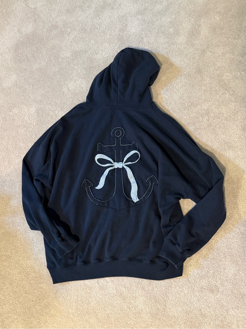 Hollister Navy Logo Pullover